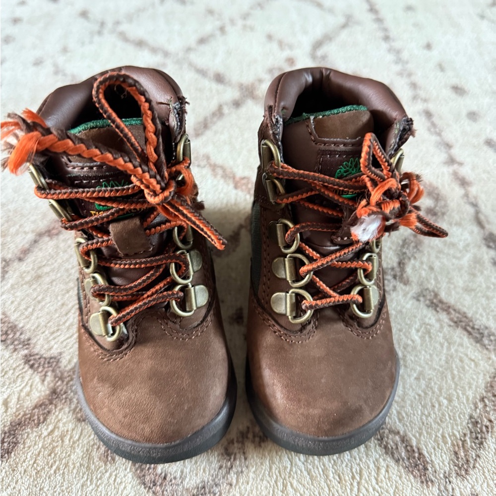 Kids Brown Timberland Hiking Boots - Durable Outdoor Shoes - Picture 6 of 8